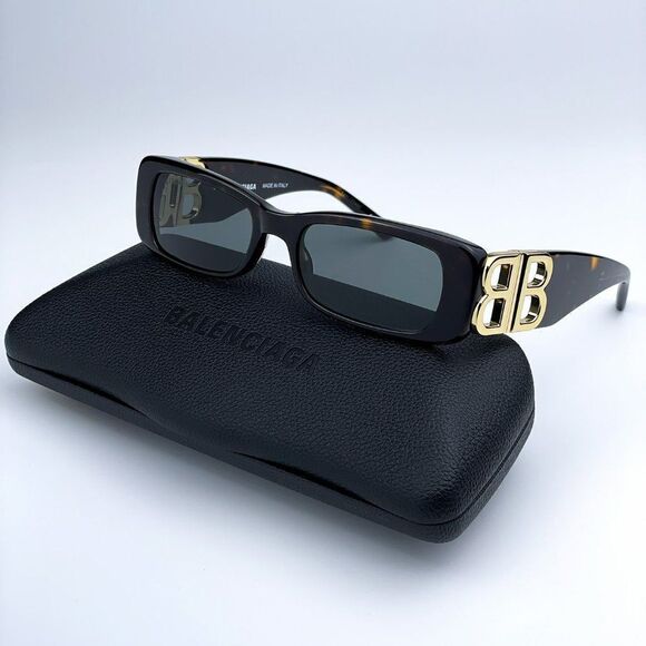 SALE! NEW Balenciaga  BB0096S 002 Havana Logo Green Square Unisex Sunglasses main image 10